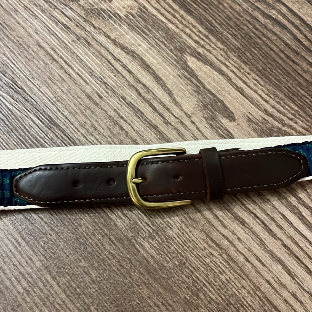 Keeneland Men's 1936 Navy Ribbon Belt - Picture 3 of 4